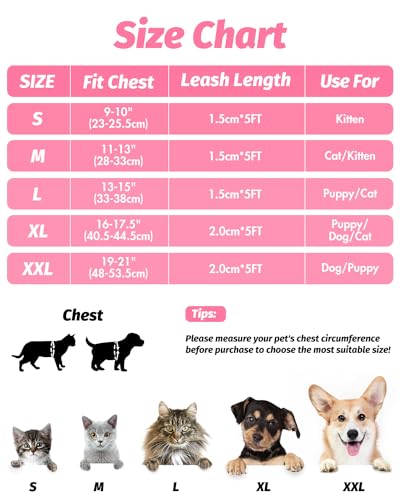 FAYOGOO Cat Harness and Lead Set Non Escape Secure Kitten Outdoor Walking with Leash - Image 2