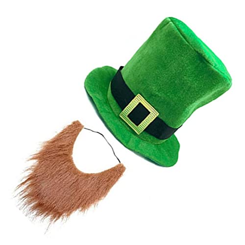 Ruluti St. Patrick hoed en baard groene kabouter hoed en baard St Patricks Day kostuum accessoires - Image 4