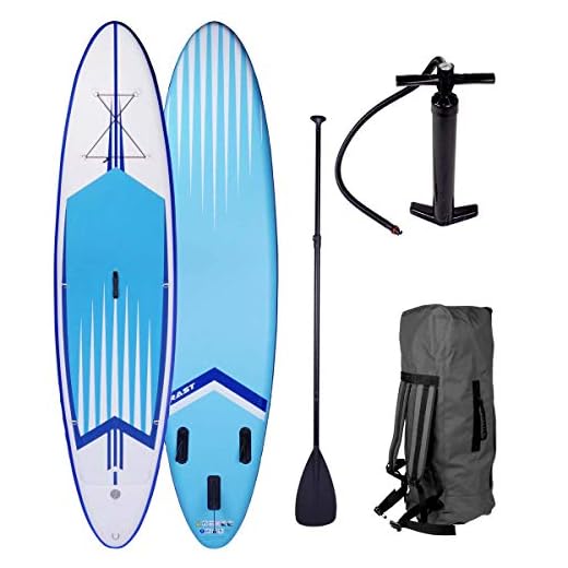 Brast Tabla Paddle Surf Hinchable Azul Pro 320X76X15Cm Capacidad 130Kg + Remo Telescópico + Mochila + Bomba + Kit De Reparación, Antideslizante. Paddle Surf Hinchable Para Principiantes Y Expertos
