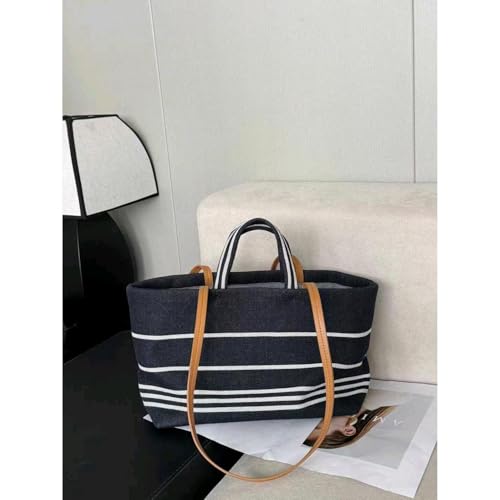 Women's Large Capacity Straw Woven Underarm Totes Hollow Handbag Shoulder Crossbody Bag Striped Chic Stylish Versatile2