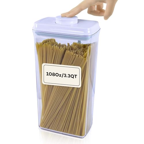 iChewie - BopTop (1 Pezzo - per Spaghetti) Contenitore Ermetico per Alimenti - Contenitore Meccanico per Sigilli in Silicone - Impilabile Senza BPA - 3200ml