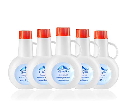 Gangika Gangajal | Pavitra Gangajal from 'Brahma Kund' Har Ki Pauri Haridwar 1 LTR - Pack of 5(5 x 200ml)