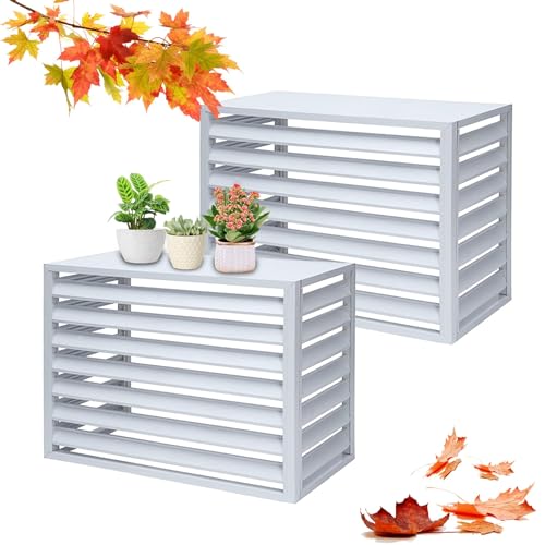 Housses protection climatiseur extérieur contre le vol abri pompe chaleur alu blanc 110cm