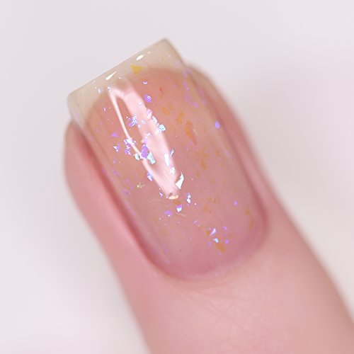 Image of ILNP Spaced Out - Deep Blue, Purple Color Shifting Iridescent Flakie Topper Nail Polish