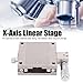ANKROYU X Axis Linear Stage Manual Sliding Table with Fine Tuning Knob High Precision Stainless Steel Platform for Lab Equipment and Industrial Applications XLBS60 60x60mm