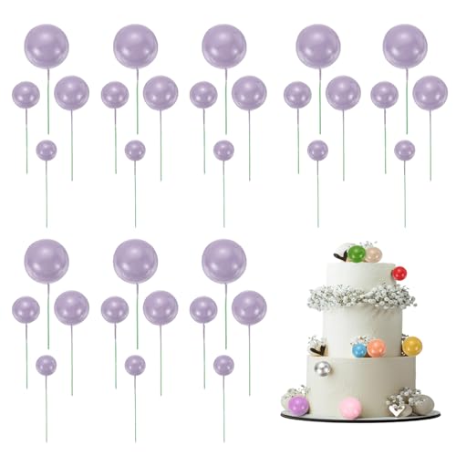 MECCANIXITY 32 Décor Gâteau Balles Mousse, Insérer Cupcake Fêtes Thématiques