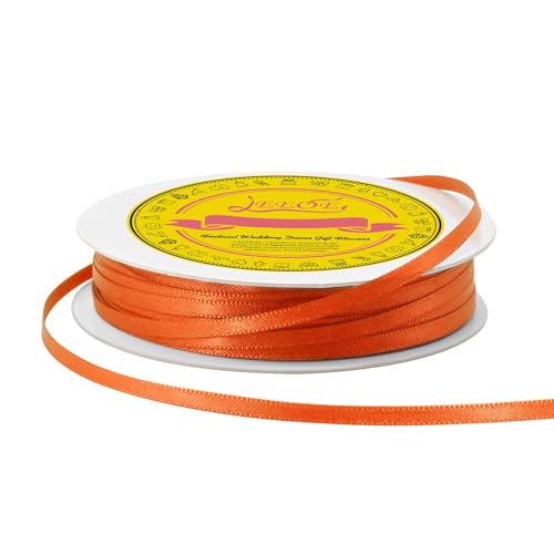 Image of Double Face Torrid Satin Thin Ribbon 1 /8 inch X 50 Yards Polyester Torrid Ribbon for Gift Wrapping Very Suitable for Weddings Party Hair Bow Invitation Decorations and More