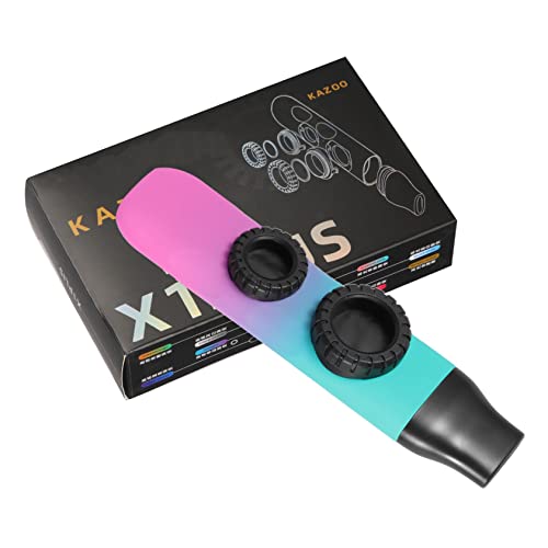 TOGEVAL Two-hole Kazoo Party Toy Musical Instrument for Boys and Girls Adults Adjustable Tone Portable Kazoo Case