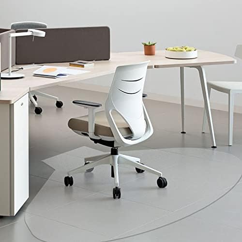 Raoot Office Chair Mat for Hardwood and Tile Floors for Hard Floor use at Workstations and Large Desks and Large Computer Tables - 45 x 59 inch L & U Shaped Desk Floor Mat