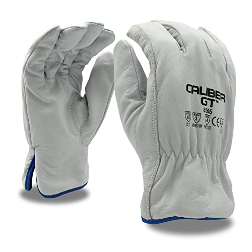 Cordova 8505Xl Caliber-Gt Grain Goatskin Driver Gloves, Hppe/Steel Fabric Lined, Keystone Thumb, Ansi Cut Level A5, X-Large #TOP10