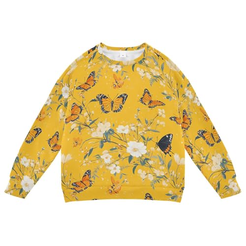 JUNZAN Aesthetic Hylobatidae Yellow Kids Boys Hooded Sweatshirt Long Sleeve Boys Sweat Shirt Athletic 4T