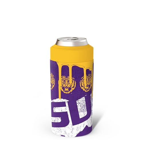 Image of Frost Buddy Universal Can Cooler - Fits 12 & 16 oz (LSU Tigers | Drip) | 20x colder, cold up to 24 hrs | Sleek, lightweight design | Premium build quality | Coffee-mug ready with add-on lid