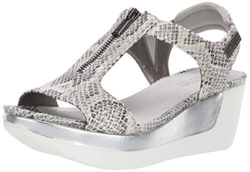 Kenneth Cole REACTION Women's Pepea T-Strap Platform Sandal Wedge, Natural Multi, 6 M