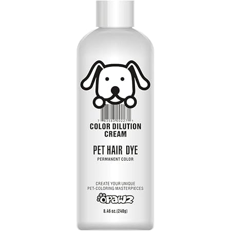 OPAWZ - Pet Hair Dye - Dog Grooming Supplies - Permanent Hair Dye - Completely Safe Pet Hair Dye for Dogs Over 6 Months Old - Color Dilution Cream - 8.46 Oz Bottle