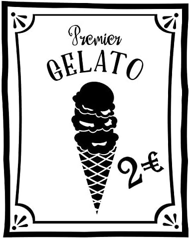 Premier Gelato - Adhesivo decorativo para pared, diseño de helado italiano