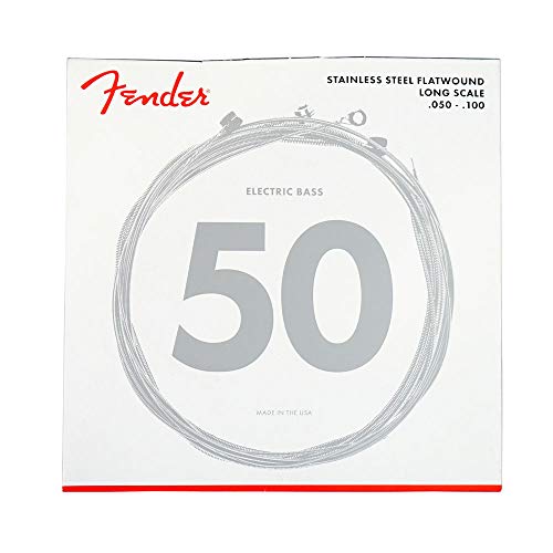 tF_[ Fender Bass Strings Stainless Steel Flatwound 9050ML 50-100 GLx[X×2Zbg