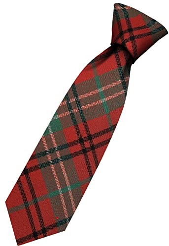 Cravate en laine Morrison Red Tartan tissée en Écosse pour homme