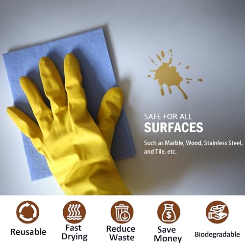 Image of Cutting EDGE Biodegradable Cellulose Sponge Wipes - 3 Pack | High Absorbent, Streak-Free Car Cleaning Wipes (Multicolor)