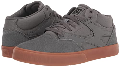 Dc Men's Kalic Vulc Mid Skate Shoe, Grey/Gum, 6.5 #TOP6