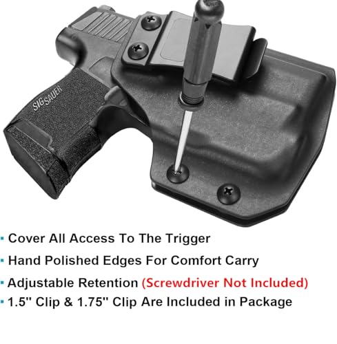 Image of IWB Kydex Holster for Sig Sauer P365 / P365X / SAS with with TLR-6 / TLR-6 HL Attached - Optics Ready Available - Inside Waistband Concealed Carry Holster, Adj. Cant & Retention, Not Fit P365X-MACRO