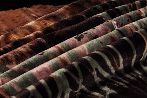 Solaron Korean Super Thick Heavy Weight Mink Blanket (King, Bear And Cubs Green) #TOP4