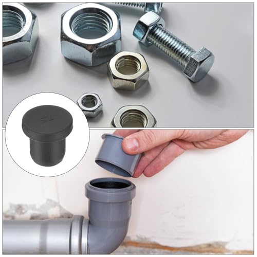 Image of uxcell High Temp Silicone Plug Mount Dia 7.5mm /0.3 inch t Shaped Rubber Stopper Hole Plugs for Powder Coating Plating Waterproof Plugs Sealing Plugs Black Pack of 36(OD 10.5mm)
