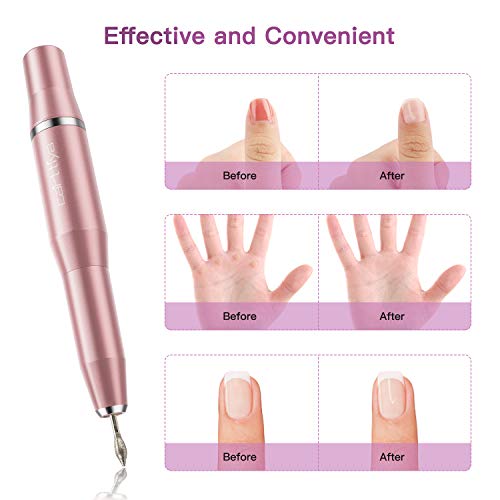 Elektrische Nagelfräser, Nagelfeilen Elektrisch 12 in 1 Set, Carttiya Professionelles Maniküre Pediküre Kit für… – Bild 4