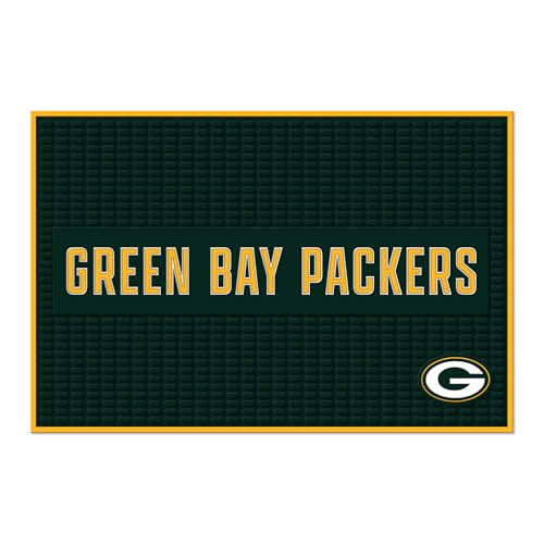 Rico Industries NFL Football Green Bay Packers 12" x 18" PVC Heavy Duty/Thick Home Décor/Kitchen/Bar Mat