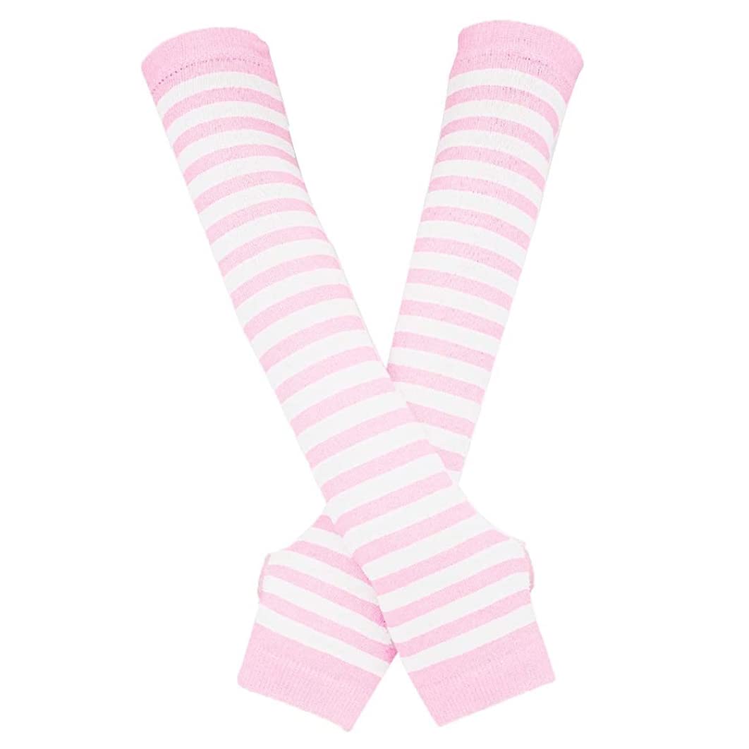 Hperu Knitted Arm Warmer Long Fingerless Gloves for Women