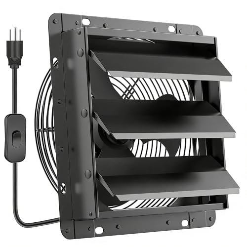 HG Power 10 Inch Shutter Exhaust Fan, 647CFM Quiet...