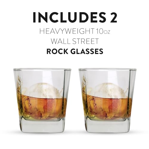 Set de 2 moldes esféricos para hielo y vasos de whisky miniatura 5