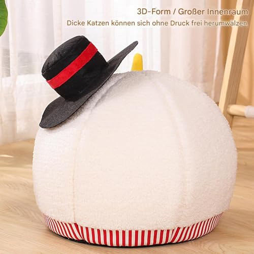 Lit pour chat fermé protégeant du froid avec son tapis lavable