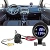 Sarini Round Digital Water Temperature Gauge Voltmeter Water Coolant Temperature Gauge Kit Dc 9v 36v With Blue Light For Car Motorcycle Atv #5