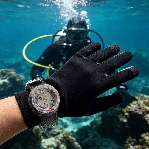 Brújula de buceo con ayuda direccional luminosa para no perder el rumbo bajo el agua 3