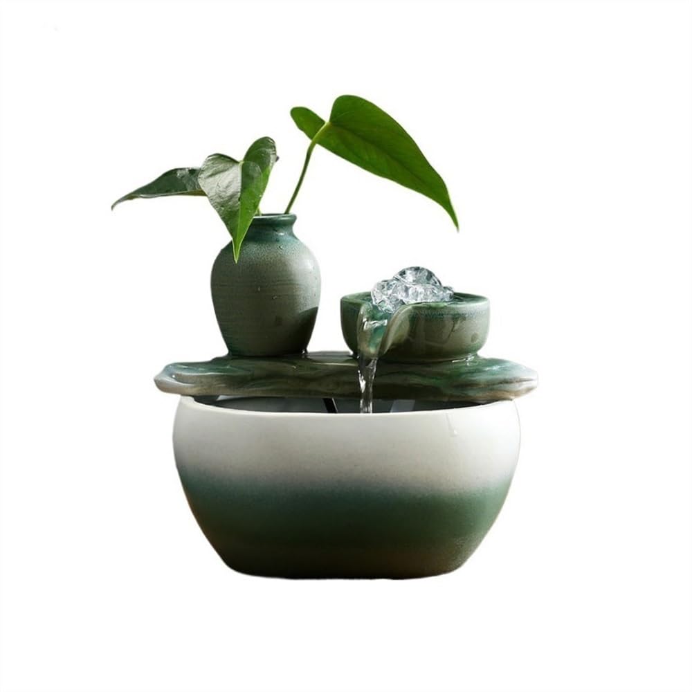 indoor Waterfall Small Water Fountain Ornaments Living Room Circulating Transit Office Desktop Humidifier Decorations