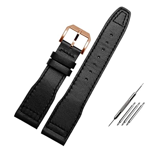 Bracelet de montre IWC Pilot Mark XVIII en cuir véritable marron 20mm