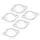 Akozon 3 Inch Exhaust Gasket, Focus Mk2 Auspuffdichtung,5 Stück Auspuffrohrdichtung,3 Zoll Auspuffdichtung Auspuffrohr Dichtung Auspuffkrümmer Auspuffdichtung Keramik Auspuffrohr Metalldichtung