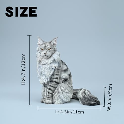 Statue de chat Maine figurine décorative pour sublimer une table nue