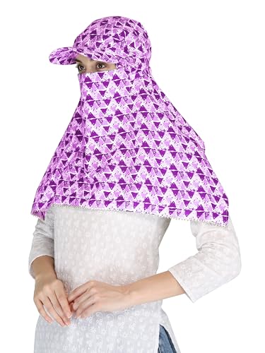 Image of Sun Protection Summer Wear Scarf Mask Face Cover Head Bandana For Women Girls Dupatta Hijab