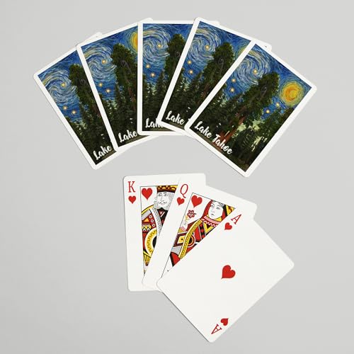 Lantern Press Lake Tahoe, naipes poker 52 cartas miniatura 7