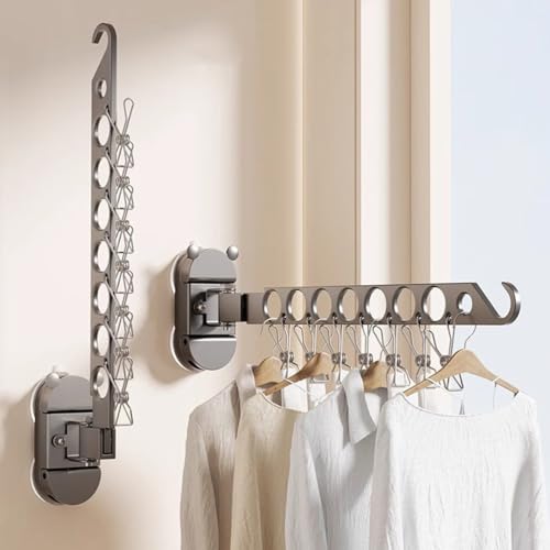 Étendoir à linge pliable pour balcon et fenêtres d'appartement urbain