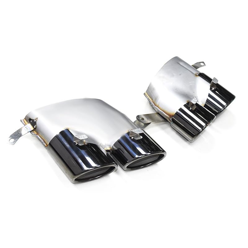 Tuyau d'échappement de voiture noir élégant finition inox premium pour tuning élégant