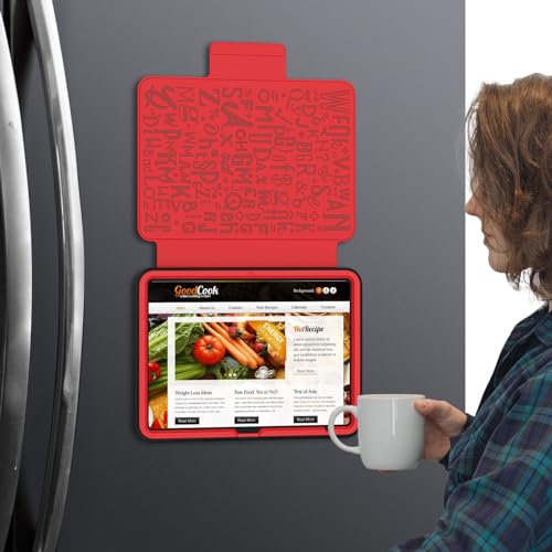 Image of ProElite Cover Case for Apple iPad (A16) 11th /10th Gen (2025 /2022) Case, Smart Magnetic Shockproof Protective Case with 5 Stable Stands with Pencil Holder for Apple iPad 11th /10th Gen, Red