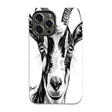 VistaVibe Goat Black White Minimalist Phone Case – Durable Phone Protection with Printed Art Design, Dual Layer Shockproof Case with Unique Artwork, Great Gift for Friends or Family