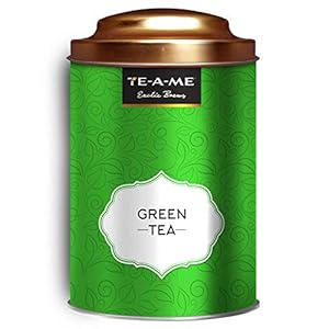 TE-A-ME Green Tea Tin, 50 Grams | 100% Natural Ingredients – Green Tea | Zero Calories – Improves Metabolism & Reduces…