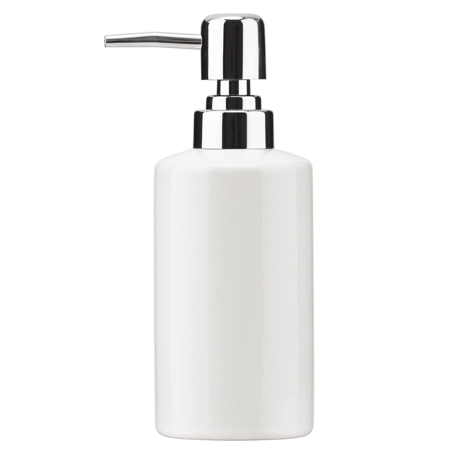 Empty Barthroom and Dish Soap Dispenser Ceramic For Kitchen Bathroom Washroom Decor for Counter(White1)