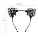 mollensiuer 8Pcs Lace Cat Ears Headbands Party Hairband Fashion Cat Ears Hair Hoop Headpiece Sexy Women Hair Accessories for Women Fashion Halloween Christmas Festival Costume, Style Random