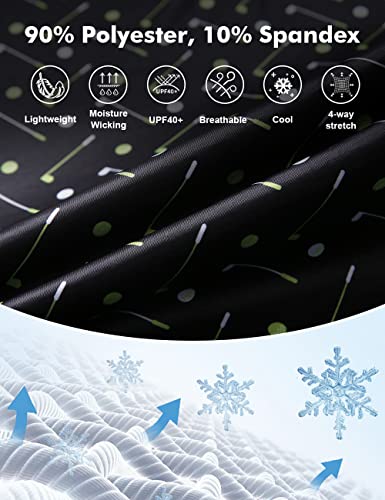 Hodaweisolp Golf Shirts for Men Dry Fit Print Moisture Wicking Performance Short Sleeve Polo Shirt - Image 5