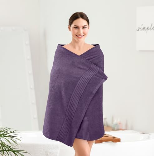Image of Utopia Towels - Bath Towels Set, Plum - Luxurious 700 GSM 100% Ring Spun Cotton - Quick Dry, Highly Absorbent, Soft Feel Towels, Perfect for Daily Use (4-Pack)