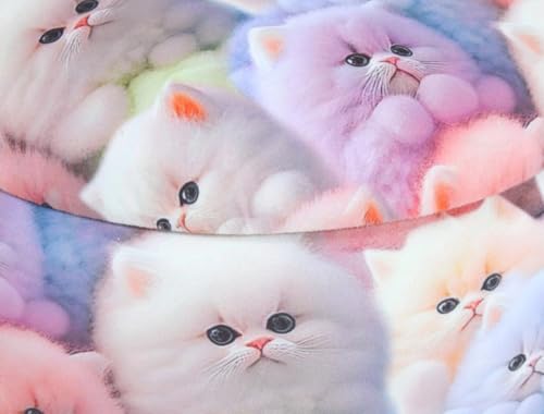 Image of Ottoman Kids pouffe Small Stool for Baby Chair Study Table Stool for Kids Room Baby Sofa Stepstool Children Cartoon Wooden Chair, 14x26 Inch, Cat